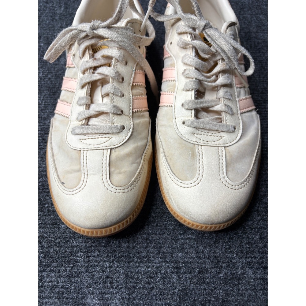 Adidas Samba OG Wonder White Pink Gum Sole Sneakers IE0822 Womens Low Top - Picture 3 of 8